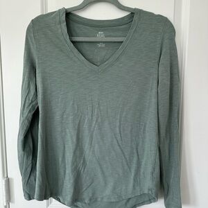 Aerie Long Sleeve V-Neck Top Real Soft